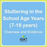 Stuttering in the School Age Years 7 to 18 - Overview and Evidence image